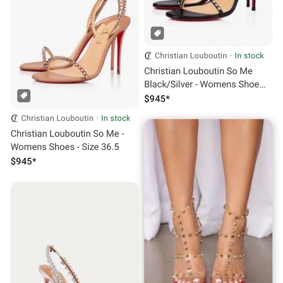 CHRISTIAN LOUBOUTIN Faridaravie 100 PVC Liege Pepite Gold Size 37.5  Woman’s 7.5 - Picture 15 of 16